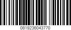 Código de barras (EAN, GTIN, SKU, ISBN): '0819236043770'