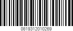 Código de barras (EAN, GTIN, SKU, ISBN): '0819312010269'