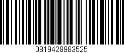 Código de barras (EAN, GTIN, SKU, ISBN): '0819428983525'