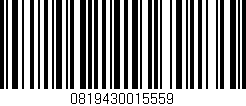 Código de barras (EAN, GTIN, SKU, ISBN): '0819430015559'