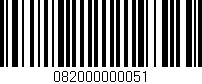 Código de barras (EAN, GTIN, SKU, ISBN): '082000000051'
