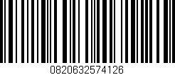 Código de barras (EAN, GTIN, SKU, ISBN): '0820632574126'