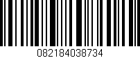 Código de barras (EAN, GTIN, SKU, ISBN): '082184038734'
