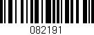 Código de barras (EAN, GTIN, SKU, ISBN): '082191'