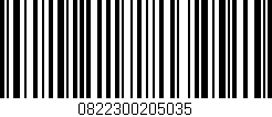 Código de barras (EAN, GTIN, SKU, ISBN): '0822300205035'