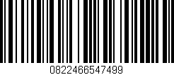 Código de barras (EAN, GTIN, SKU, ISBN): '0822466547499'