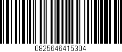 Código de barras (EAN, GTIN, SKU, ISBN): '0825646415304'