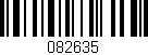 Código de barras (EAN, GTIN, SKU, ISBN): '082635'