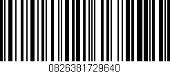 Código de barras (EAN, GTIN, SKU, ISBN): '0826381729640'