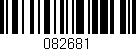 Código de barras (EAN, GTIN, SKU, ISBN): '082681'
