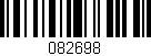 Código de barras (EAN, GTIN, SKU, ISBN): '082698'