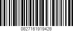 Código de barras (EAN, GTIN, SKU, ISBN): '0827161919428'