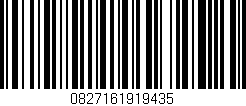 Código de barras (EAN, GTIN, SKU, ISBN): '0827161919435'