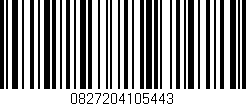 Código de barras (EAN, GTIN, SKU, ISBN): '0827204105443'