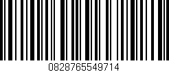 Código de barras (EAN, GTIN, SKU, ISBN): '0828765549714'