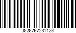 Código de barras (EAN, GTIN, SKU, ISBN): '0828767261126'