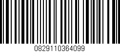 Código de barras (EAN, GTIN, SKU, ISBN): '0829110364099'
