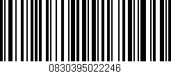 Código de barras (EAN, GTIN, SKU, ISBN): '0830395022246'
