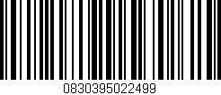 Código de barras (EAN, GTIN, SKU, ISBN): '0830395022499'