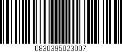 Código de barras (EAN, GTIN, SKU, ISBN): '0830395023007'
