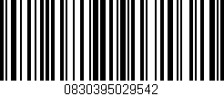 Código de barras (EAN, GTIN, SKU, ISBN): '0830395029542'