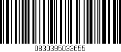 Código de barras (EAN, GTIN, SKU, ISBN): '0830395033655'