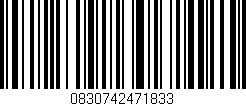 Código de barras (EAN, GTIN, SKU, ISBN): '0830742471833'