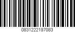 Código de barras (EAN, GTIN, SKU, ISBN): '0831222197083'