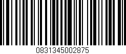 Código de barras (EAN, GTIN, SKU, ISBN): '0831345002875'