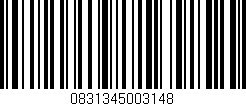 Código de barras (EAN, GTIN, SKU, ISBN): '0831345003148'