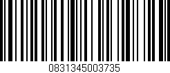 Código de barras (EAN, GTIN, SKU, ISBN): '0831345003735'