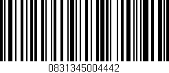 Código de barras (EAN, GTIN, SKU, ISBN): '0831345004442'