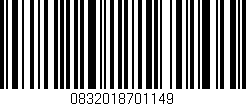 Código de barras (EAN, GTIN, SKU, ISBN): '0832018701149'