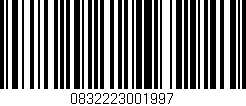 Código de barras (EAN, GTIN, SKU, ISBN): '0832223001997'