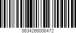 Código de barras (EAN, GTIN, SKU, ISBN): '0834266006472'