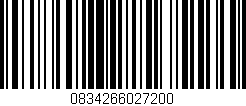 Código de barras (EAN, GTIN, SKU, ISBN): '0834266027200'