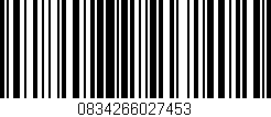 Código de barras (EAN, GTIN, SKU, ISBN): '0834266027453'