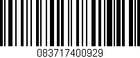 Código de barras (EAN, GTIN, SKU, ISBN): '083717400929'
