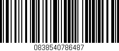 Código de barras (EAN, GTIN, SKU, ISBN): '0838540786487'