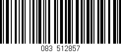 Código de barras (EAN, GTIN, SKU, ISBN): '083/512857'