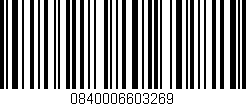 Código de barras (EAN, GTIN, SKU, ISBN): '0840006603269'