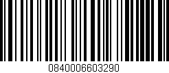 Código de barras (EAN, GTIN, SKU, ISBN): '0840006603290'