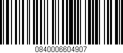 Código de barras (EAN, GTIN, SKU, ISBN): '0840006604907'
