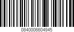 Código de barras (EAN, GTIN, SKU, ISBN): '0840006604945'