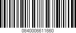 Código de barras (EAN, GTIN, SKU, ISBN): '0840006611660'