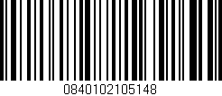 Código de barras (EAN, GTIN, SKU, ISBN): '0840102105148'