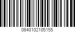 Código de barras (EAN, GTIN, SKU, ISBN): '0840102105155'