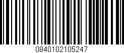 Código de barras (EAN, GTIN, SKU, ISBN): '0840102105247'