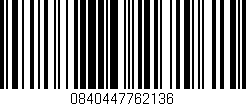 Código de barras (EAN, GTIN, SKU, ISBN): '0840447762136'