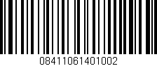 Código de barras (EAN, GTIN, SKU, ISBN): '08411061401002'